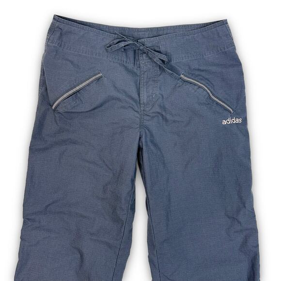 Adidas Womens Scrub Bottoms Pants Straight Leg Pockets Blue Gray Size Small - Picture 2 of 5